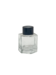 ENVASE DIFUSOR 50ML TAPA NEGRA HEXAGONAL