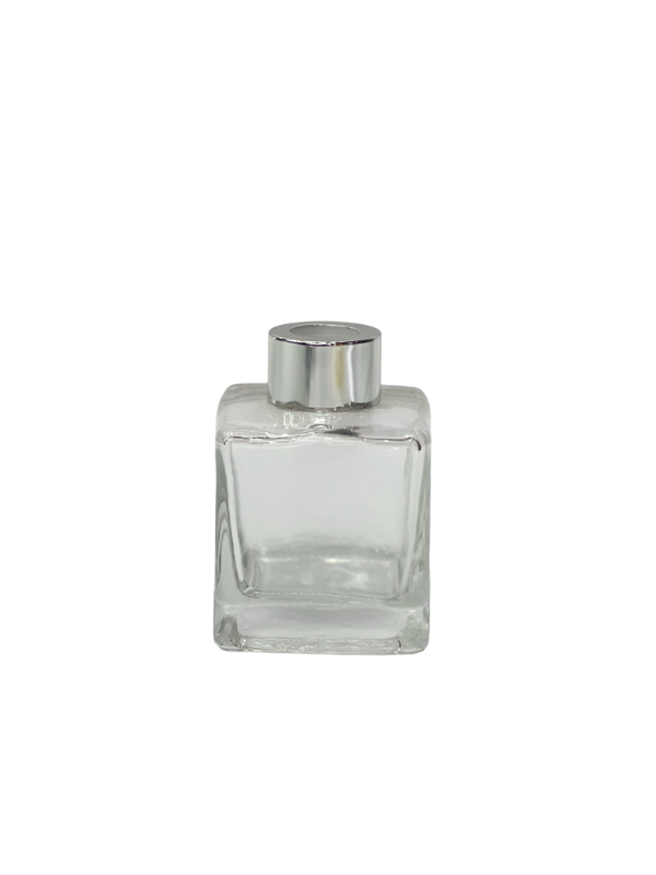 ENVASE  DIFUSOR 100ML TAPA PLATEADA CUADRADA
