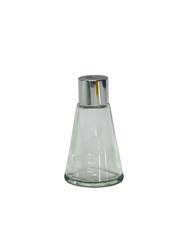 ENVASE DIFUSOR 50ML TAPA PLATEADA TRIANGULAR